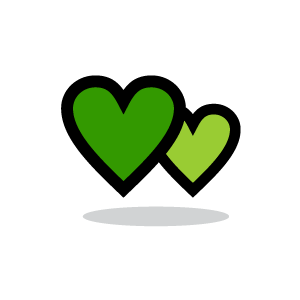 Green heart clipart png