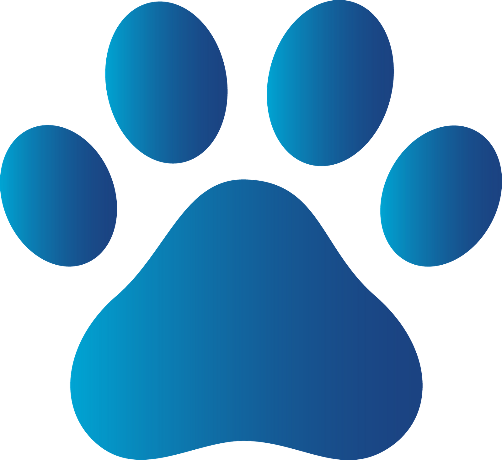 Dog paw print in hand clipart