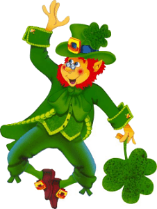 Animated dancing leprechaun clipart