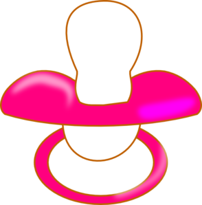 Baby girl pacifier clipart