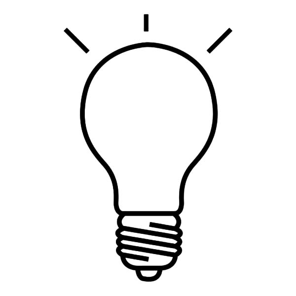 Awesome Light Bulb Coloring Page Picture - All For You Wallpaper Site