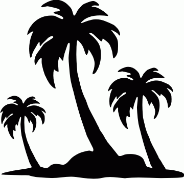 Palm Tree Silhouettes, Plants, VA3-117-21 - #1 source for Vinyl Decals