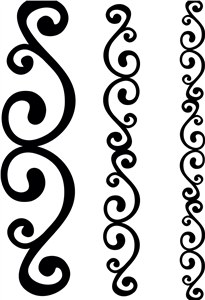 Silhouette Online Store - View Design #7316: abstract swirl border