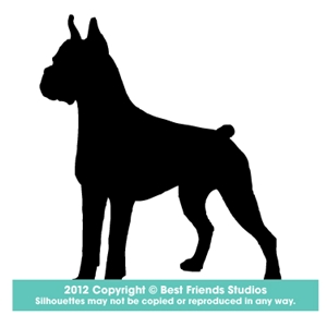 Boxer Dog Silhouette Gifts, Stationery, Address Labels & Note ...