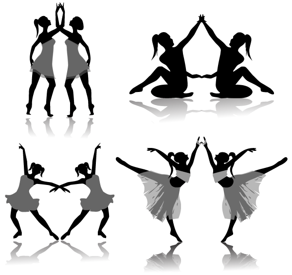 Free Ballet Dancers Silhouettes Vector | Download Free Vector Art
