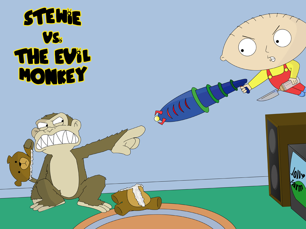 stewie vs. the evil monkey by dave76