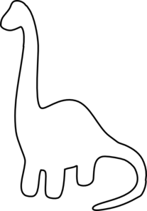 Brachiosaurus Outline 2 clip art - vector clip art online, royalty ...