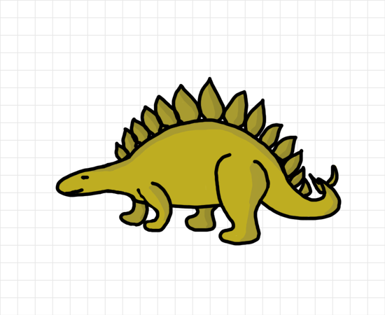 How to Draw a Stegosaurus Dinosaur