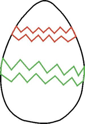 Free Easter Stencils to Print and Cut Out: Zigzag Easter Egg