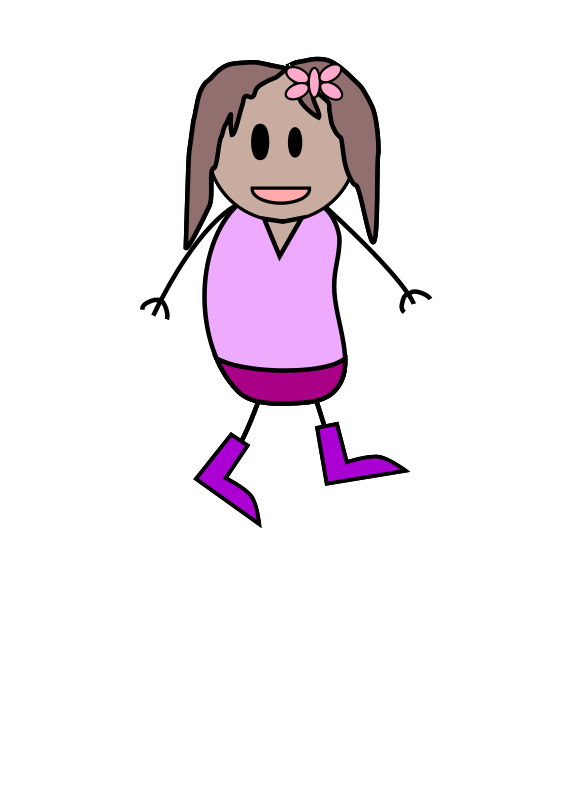 Clipart - Girl Stick Figure