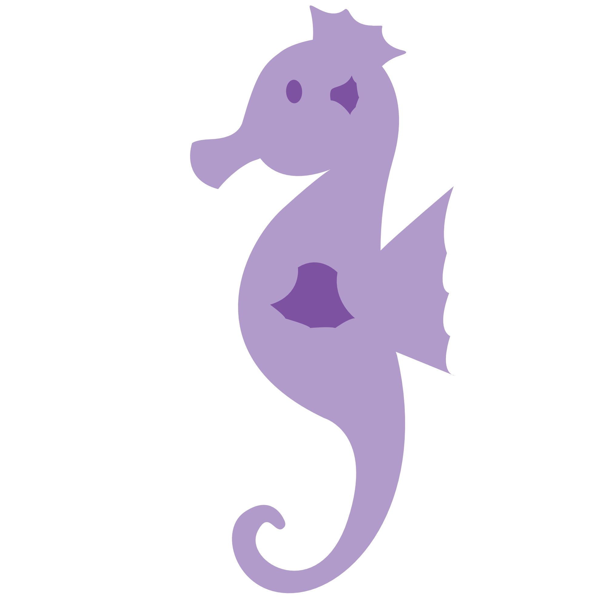 Clip Art: colorful animal sea horse super duper SVG