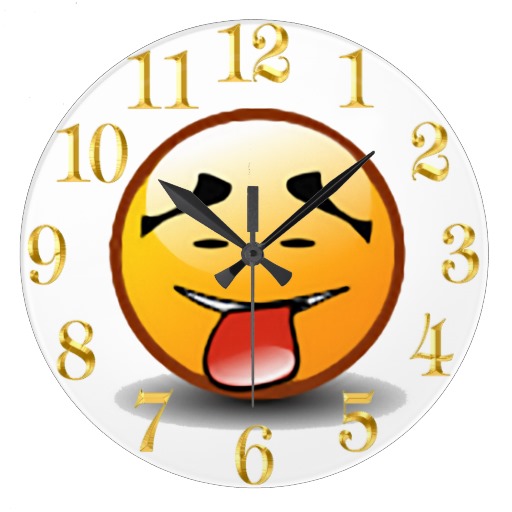 Happy Face Smiley Tongue Out Happy Clock From Zazzle Clipart Best