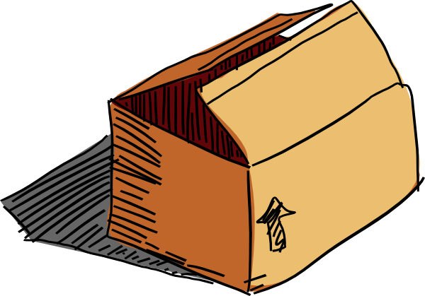 Cardboard box png clipart