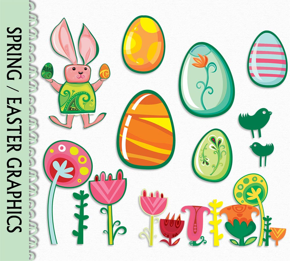 Easter Clip Art Graphic Flowers Plant Nature by CarmenClipArt