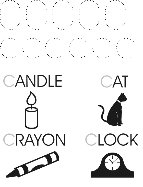 traceable c Colouring Pages (page 3)