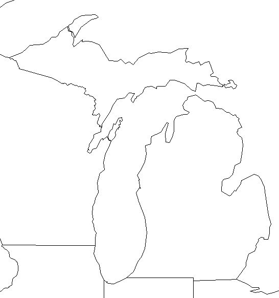 outline michigan Colouring Pages (page 2)
