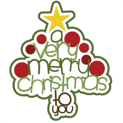 Merry Christmas Clip Art Words - Free Clipart Images