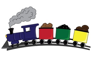 Toy Train Tracks Clipart