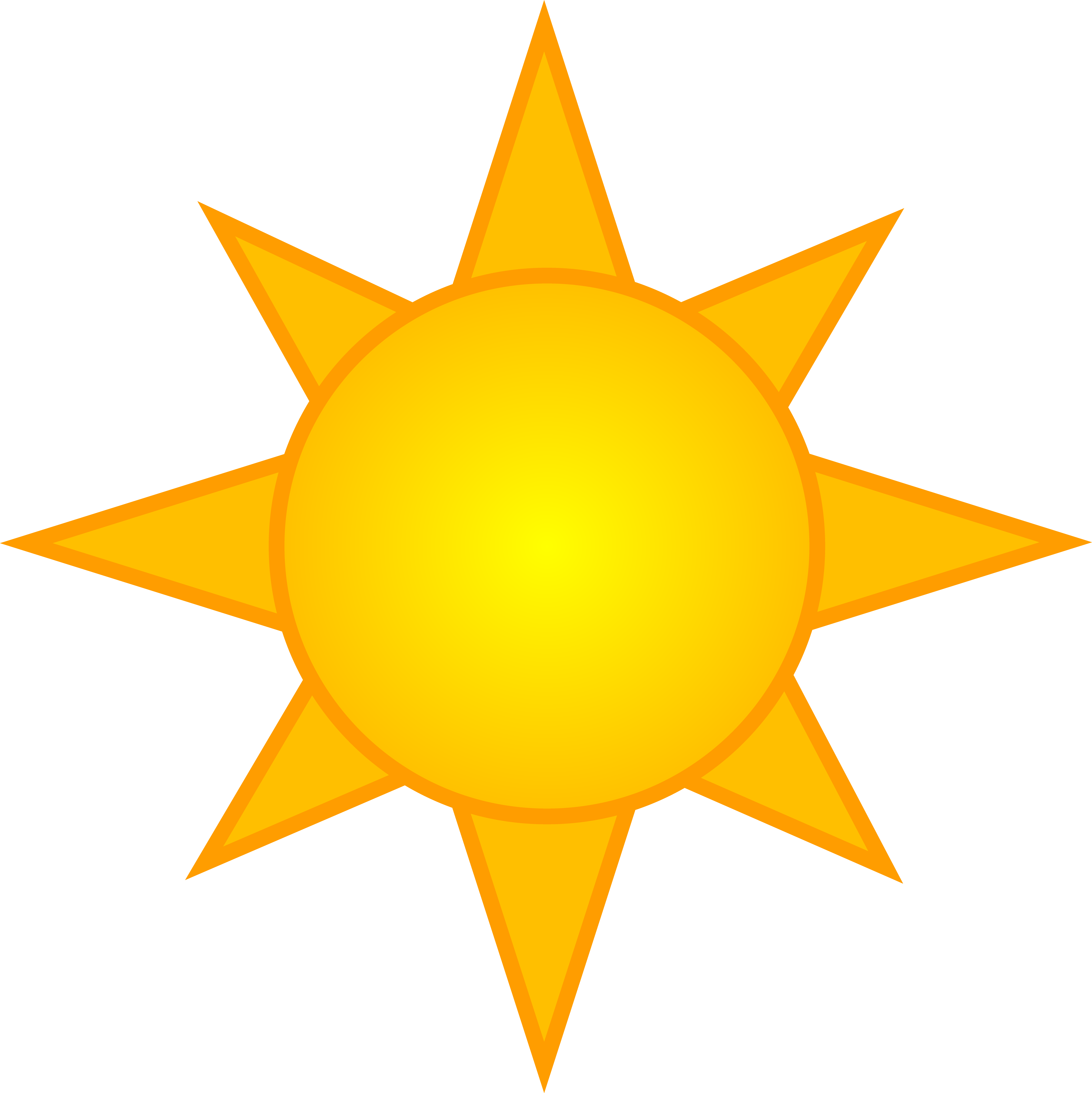 Bright Yellow Sun Symbol Free Clip Art | HomeImprovementBasics.
