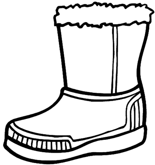 Winter Boots Large Coloring Page | coloring pages | Pinterest
