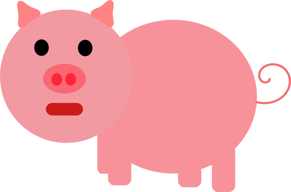 Pink Pig Clip Art | Mewarnai