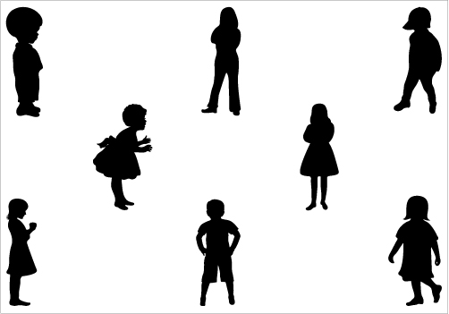 Child silhouette clip art