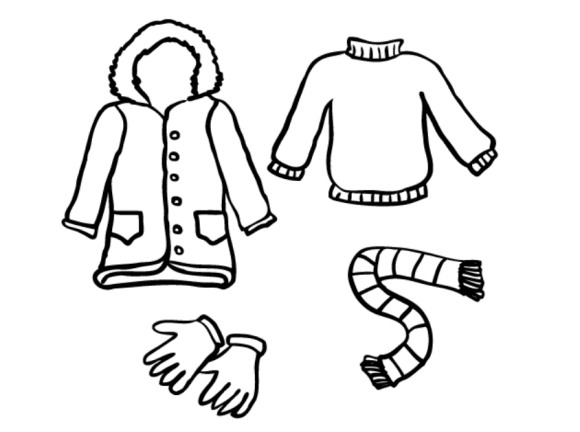 WINTER CLOTHES LINE DRAW - ClipArt Best