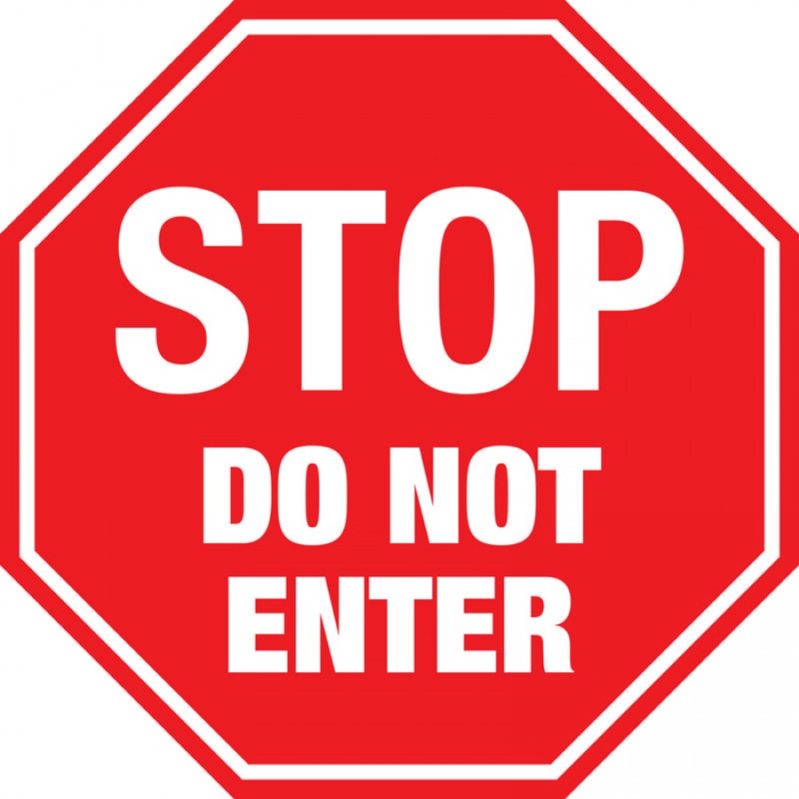 Durable Stop Sign - Do Not Enter Floor Signs, and Permanent and ...