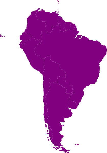 South America Outline Map Clipart