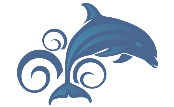 Dolphin doing art clipart