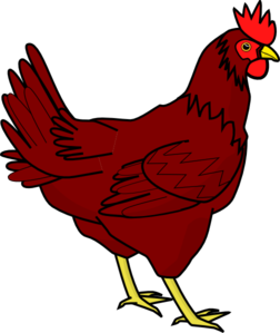 Hen Black And White Clipart