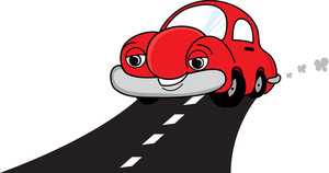 Car Clipart Image - clip art illustration of a red cartoon car ...
