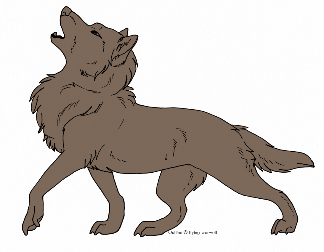 animated howling wolf