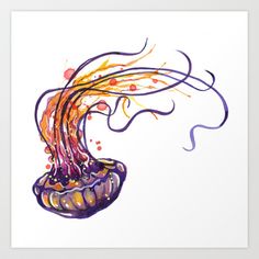 Jellyfish art, Jellyfish and Art prints