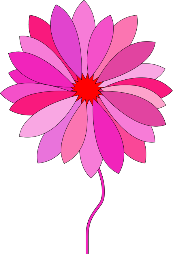 Flower Red Cartoon Clip Art Vector Online Royalty Free on ...
