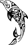 dolphin_tribal_style_vector_ ...