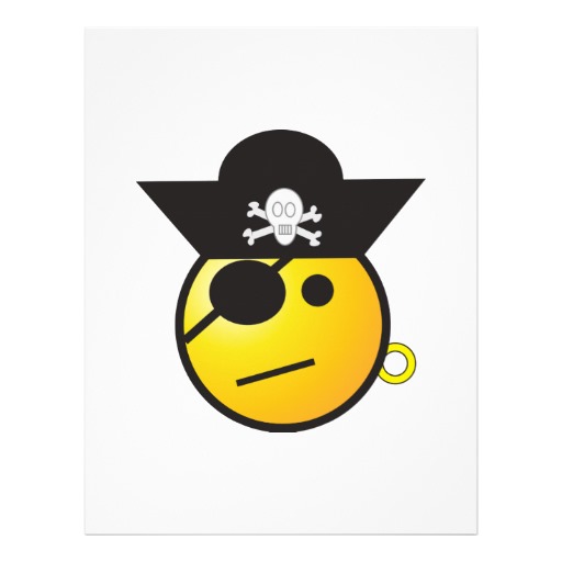 Smiley Face Pirate Personalized Letterhead from Zazzle.