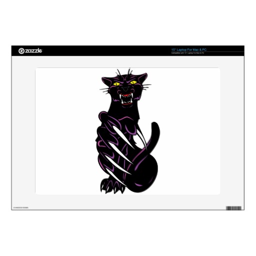 Wild Black Panther Decal For Laptop from Zazzle.