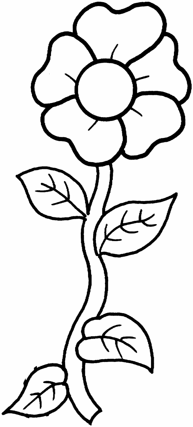 flowers three coloring page - Flower Coloring Pages : iKids ...