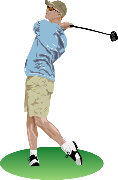 Simple Golf Swing clip art - vector clip art online, royalty free ...