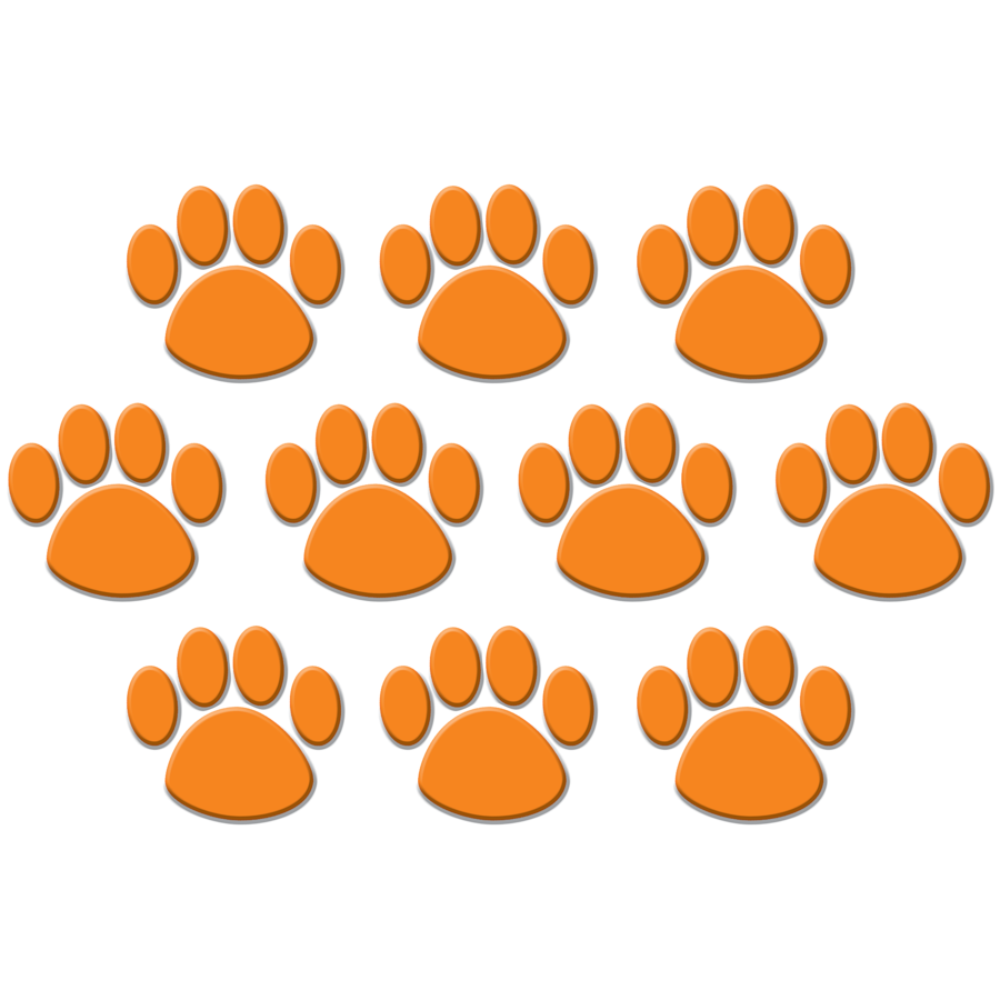 Orange Paw Prints Accents - TCR4649 Â« Products | Teacher Created ...