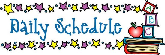 kids daily schedule clipart free