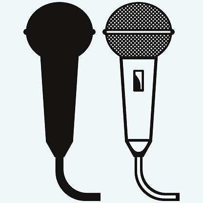 Mic Stencil Clip Art, Vector Images & Illustrations