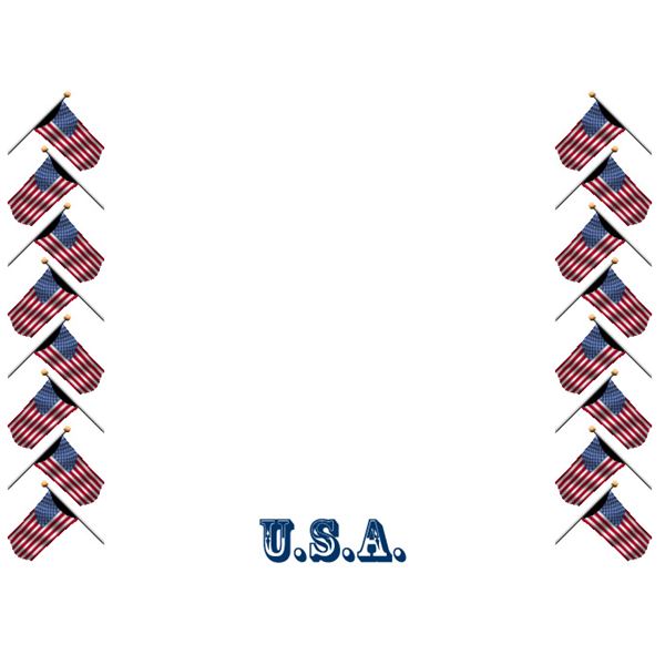 American Flag Border Clip Art