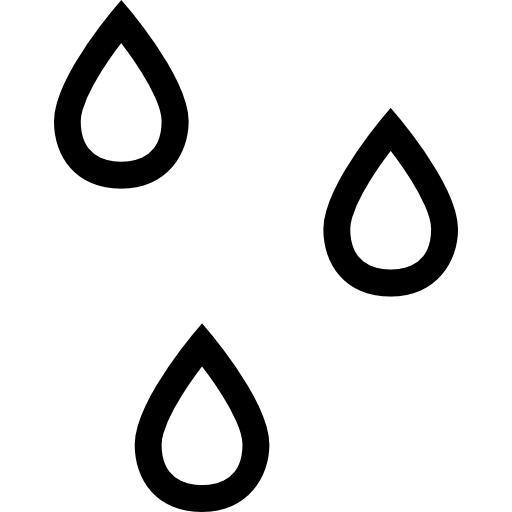 Raindrops outlines weather symbol of water drops - Free weather icons