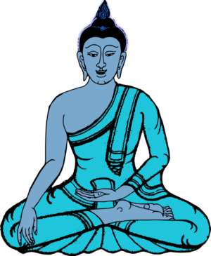 Sitting Buddha - vector Clip Art