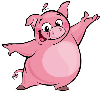 Cute Little Pig Clip Art Clip Art, Vector Images & Illustrations ...