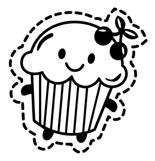 Cupcake Image Outlines Clipart - Free to use Clip Art Resource