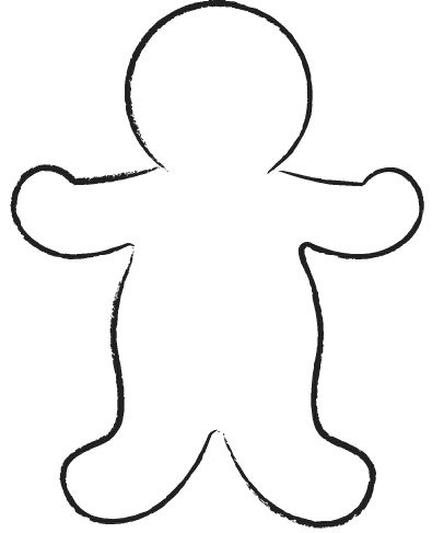 Best Photos of Gingerbread Man Template Large - Gingerbread Man ...