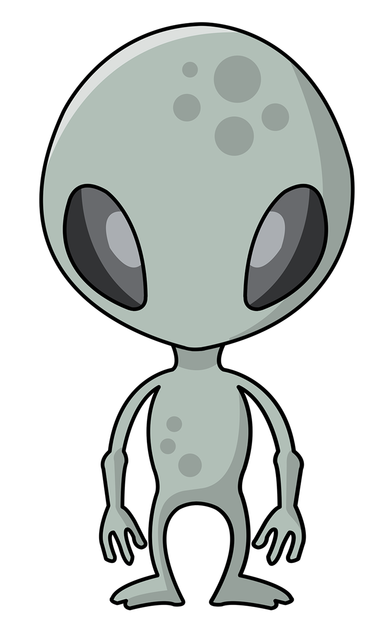 Animated cartoon alien clipart